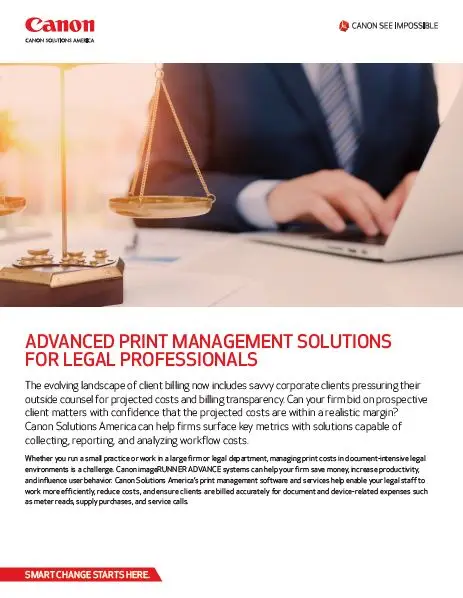 Canon, Print Management Solutions, Legal, (Dealership Name)