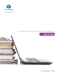 ECM, Higher Education, Konica-Minolta, (Dealership Name)