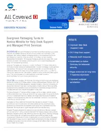 Evergreen Packaging, Konica-Minolta, environment, (Dealership Name)