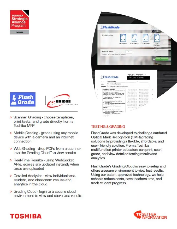 FlashGrade, Industry Solutions, Vertical Markets, Toshiba, (Dealership Name)