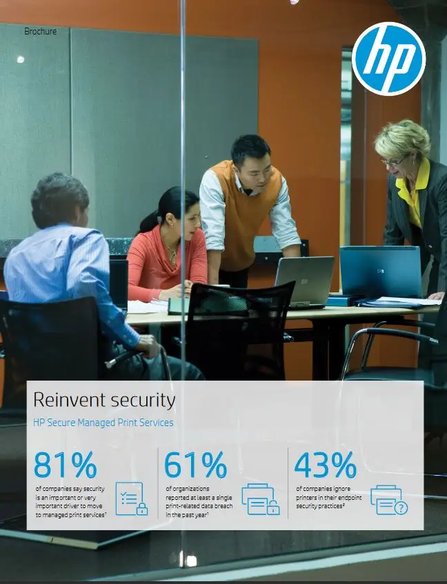 HP, Managed Print Services, Reinvent, Security, Brochure, HP, Hewlett Packard, (Dealership Name)