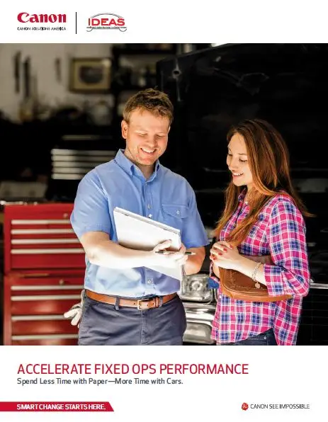 Canon, IDEAS Brochure, (Dealership Name)