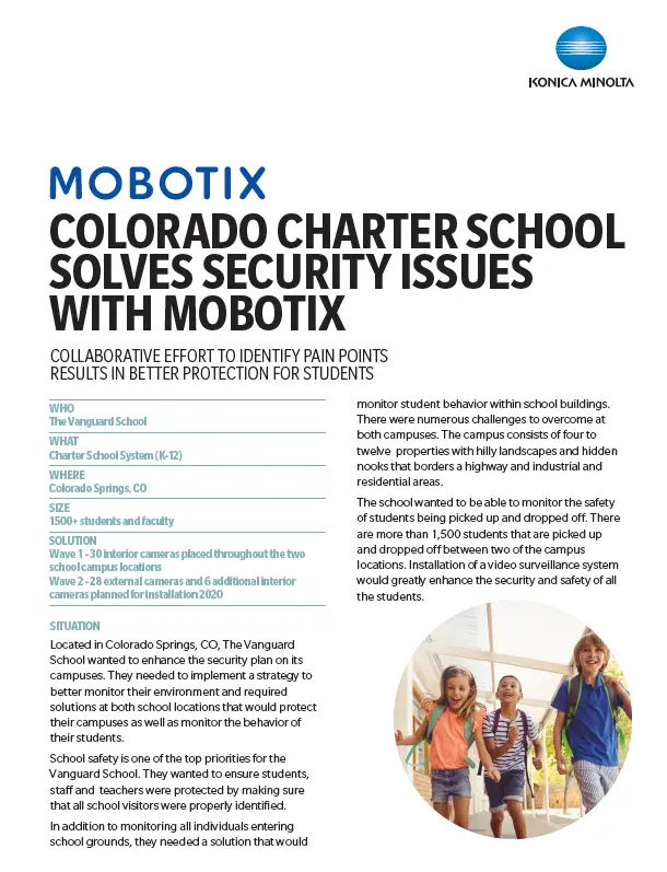 Mobotix, School Success Story, safety, education, students, children, Konica Minolta, (Dealership Name)