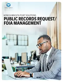 Public Records Request, FOIA, Konica-Minolta, (Dealership Name)