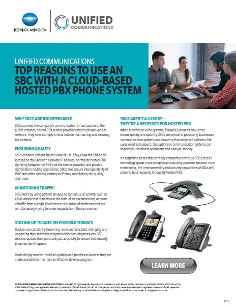 Unified Communications, Hosted PBX, Phone System, Konica Minolta, (Dealership Name)