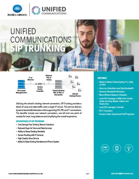 Unified Communications, SIP Trunking, Konica Minolta, (Dealership Name)
