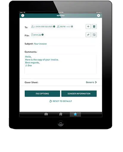 Ipad Service, XMedius Fax, (Dealership Name)