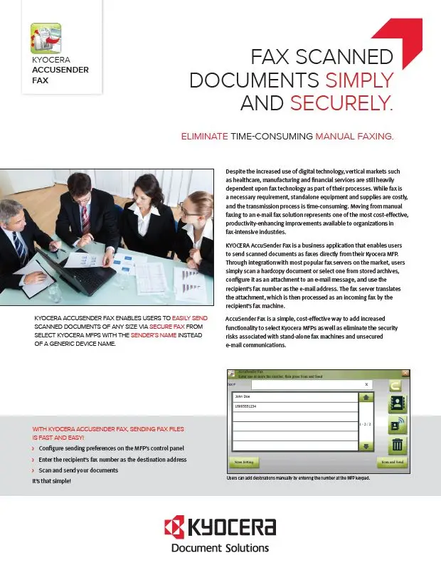 Kyocera, Software, Capture, Distribution, Accusender Fax, (Dealership Name)