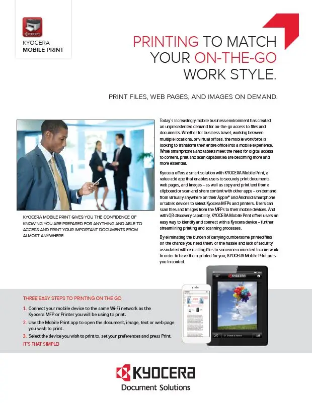 Kyocera, Software, Mobile, Cloud, Kyocera, Mobile Print, (Dealership Name)