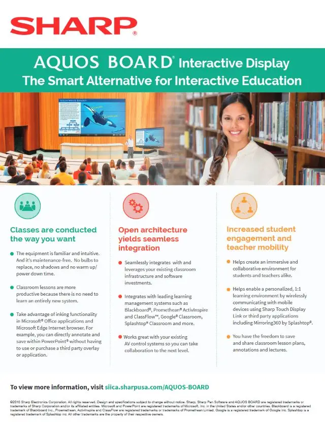 Sharp, Aquos Board, Education, (Dealership Name)