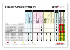Vulnerability Report, MPS, MDS, Toshiba, (Dealership Name)