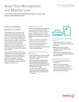 Mobility Suite, mobile print, Xerox, (Dealership Name)