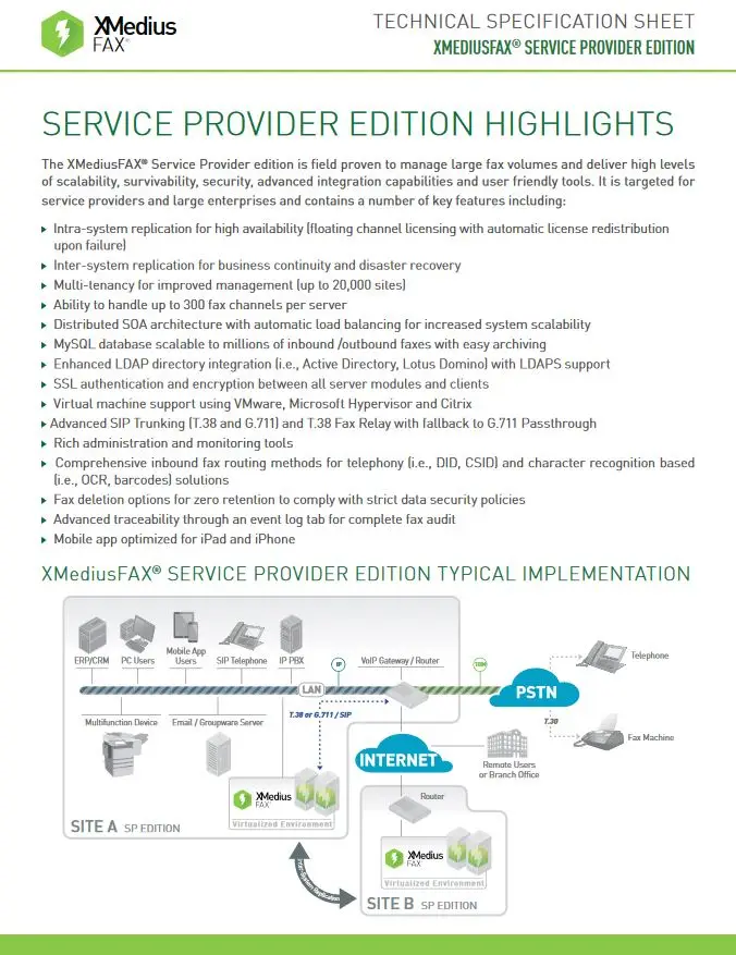Xmedius Fax Service Provider Edition Brochure, XMedius Fax, (Dealership Name)